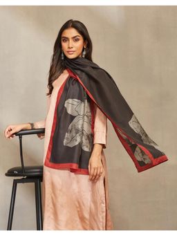 Fabindia - Black Silk Symphony Printed Stole
