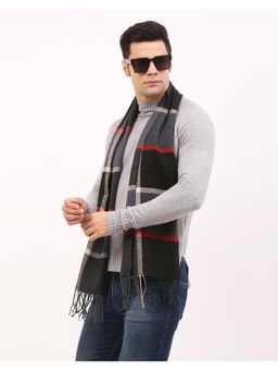 CAZZANO - Men Winter Checks Scarf - Black