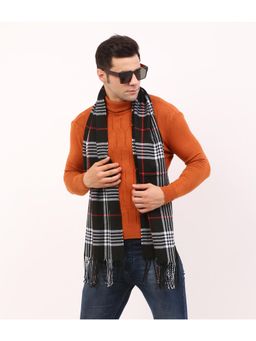 CAZZANO - Men Winter Stripes Scarf - Black