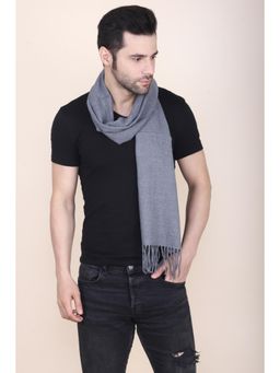 CAZZANO - Men Winter Solid Scarf - Grey
