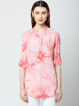 CRIMSOUNE CLUB - Women Pink Dip Dyed Top