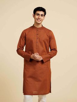 Diwas by Manyavar - Brown Cotton Kurtas for Men