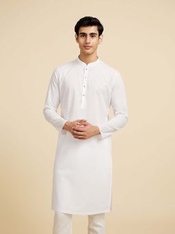 Diwas by Manyavar - White Cotton Kurtas for Men