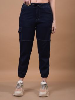 CRIMSOUNE CLUB - Womens Blue Cargo Joggers