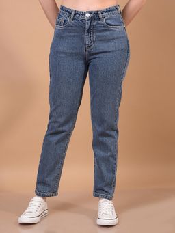 CRIMSOUNE CLUB - Womens Blue Straight Jeans