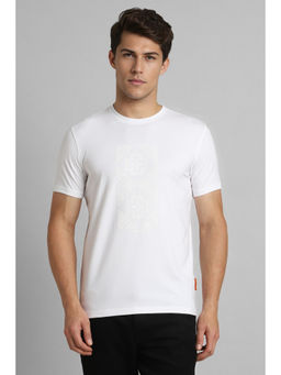 Simon Carter - White Printed Crew Neck T-Shirt
