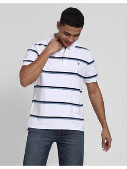 American Eagle - White Ae Striped Polo T-Shirt