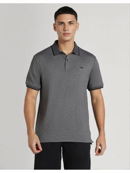 American Eagle - Grey Ae Textured Polo T-Shirt