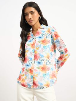 SALT Attire - Women's Multi-Colour Floral Shirt
