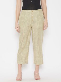WineRed - Women's Green Striped Pant