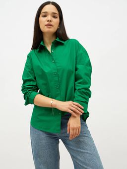 SALT Attire - Women's Green Solid Shirt