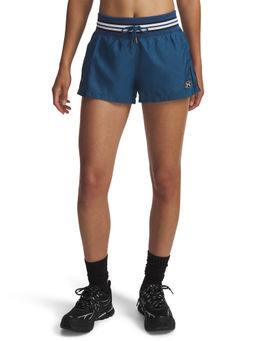 Under Armour - Women Blue Icon Solid Heritage Shorts