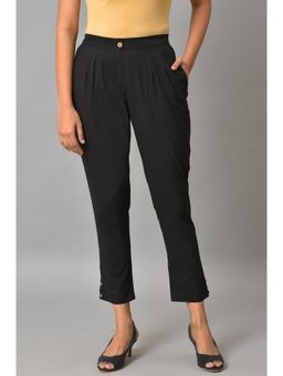 Aurelia - Black Straight Fit Trouser Pants