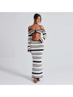 MISS MOSA BY AKANKSHA - Meltem Crochet Holiday Crop Top And Skirt (Set of 2)