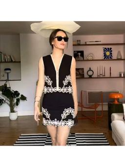 MISS MOSA BY AKANKSHA - Black Nimo Embroidered Summer Top With Skirt (Set of 2)