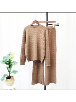 MISS MOSA BY AKANKSHA - Brown Georgina Statement Winter Co-Ord (Set of 2)