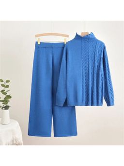 MISS MOSA BY AKANKSHA - Blue Kinsley Luxe Winter Co-Ord (Set of 2)