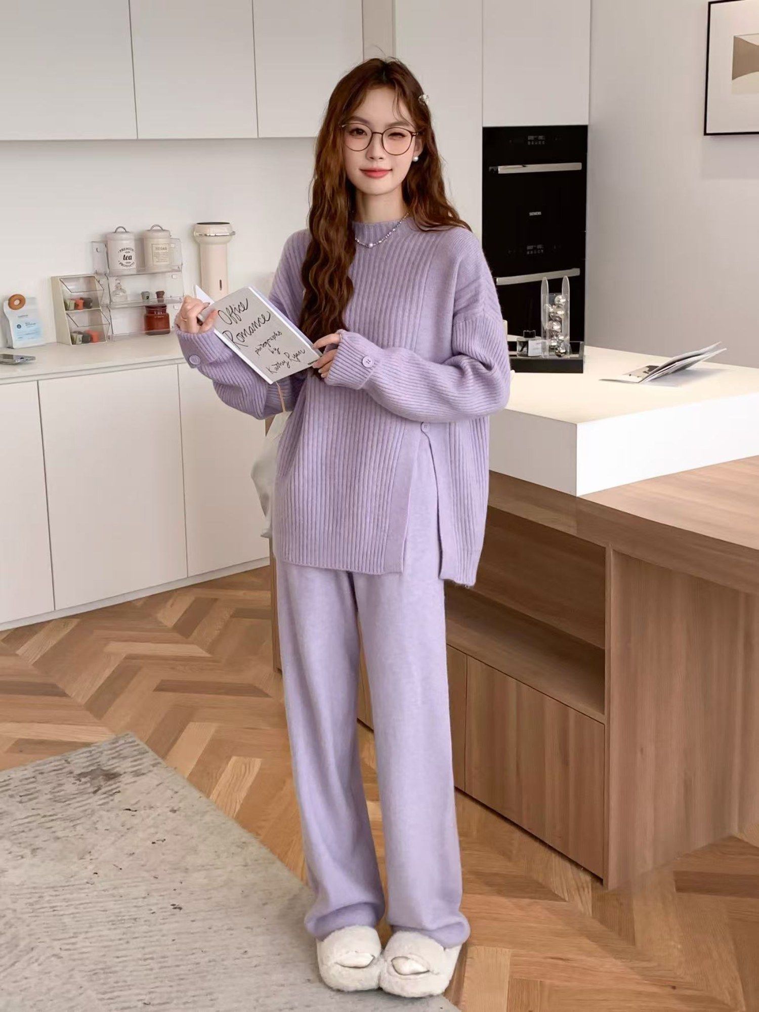 Lavender Solid Rio Luxe Co-Ord (Set of 2)-picture-26