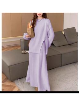 MISS MOSA BY AKANKSHA - Lavender Sorella Winter Skirt And Top (Set of 2)