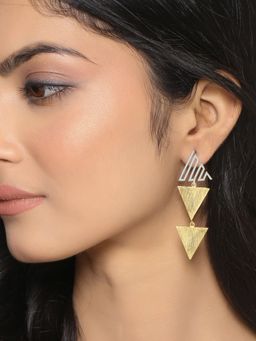 Mitali Jain - Cleopatra Dual Triangle Earrings