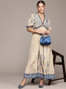 Ritu Kumar - Beige Sulawasi Maxi Dress