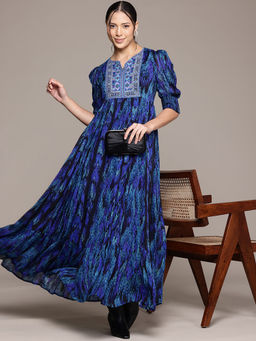 Ritu Kumar - Blue Niagra Maxi Dress