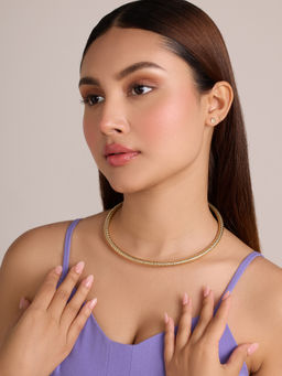 Pipa Bella by Nykaa Fashion - Gold Spring Corded Adjustable Choker Necklace