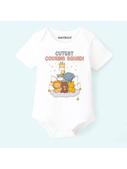 KNITROOT - Raksha Bandhan Theme Cutest Cousins Squad Onesie