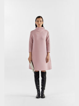 Perona - Women Polyester Pink Knee Length Dress