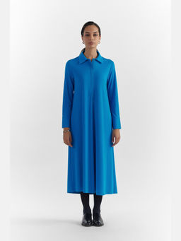 Perona - Women Polyester Blue Midi Dress
