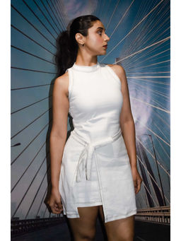 RISING AMONG - White Tennis Skater Dress