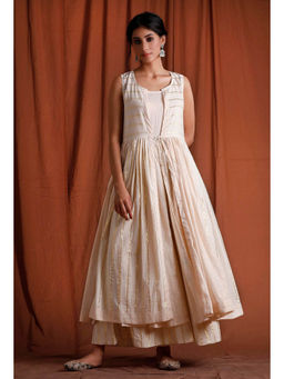 Tjori - Off White Cotton Cape