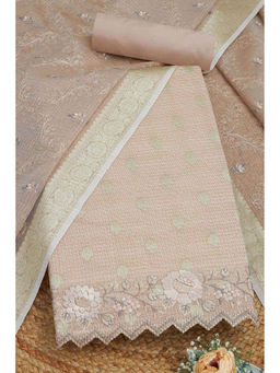 Soch - Womens Earth Kota Shimmer Unstitched Dress Material