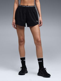 Puma - STRONG Women's Double Waistband Shorts - Black