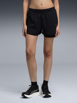 Puma - Women's Woven 2-in-1 Running Shorts - Black
