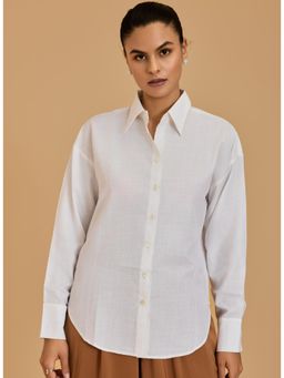Urban Sundari - Solid Cotton White Shirt