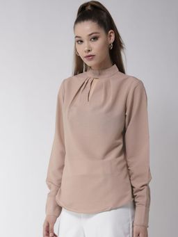 Twenty Dresses by Nykaa Fashion - Nude Dress The Part Formal Top