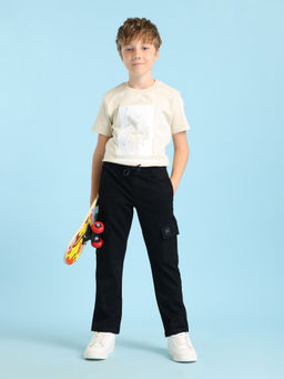 U.S. POLO ASSN. - Black Solid Regular Fit Cargo