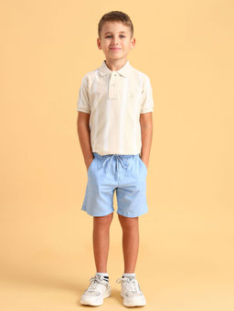 U.S. POLO ASSN. - Blue Printed Regular Fit Shorts