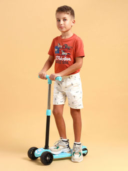 U.S. POLO ASSN. - White Printed Regular Fit Shorts