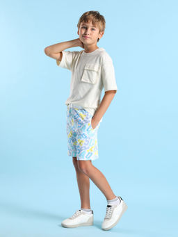 U.S. POLO ASSN. - White Printed Regular Fit Shorts