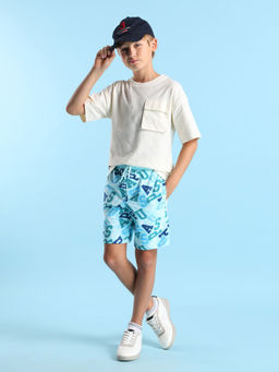 U.S. POLO ASSN. - Blue Printed Regular Fit Shorts