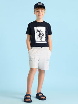 U.S. POLO ASSN. - Grey Solid Regular Fit Shorts