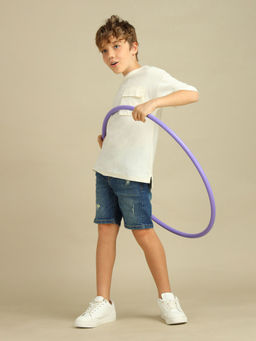 U.S. POLO ASSN. - Blue Solid Regular Fit Shorts