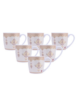 CLAY CRAFT - Fine Ceramic Coffee & Tea Mugs, 220ml, Set of 6
