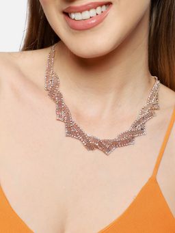 Sohi - Gold Plated Party Designer Stone Necklace for Women