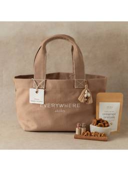 Akiiko - Beige Pack of 6 Warmth Everywhere Tote Bag