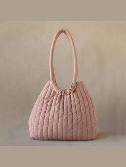 Akiiko - Pink Ruched Hand Bag Tote Bag
