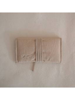 Akiiko - Beige Crinkle Sunglass Cover Pouch