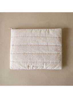 Akiiko - Beige Grande Crinkle Flat Pouch